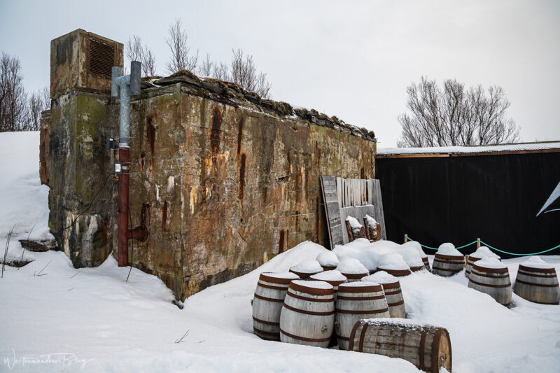nato bunker as barrel storage for the aurora spirit distillery norway