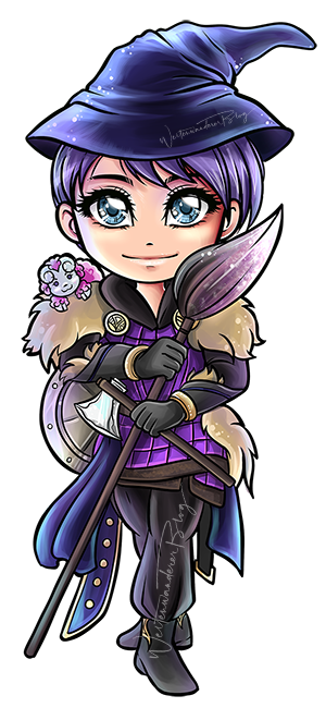 Chibi Valhalla Hexe Saphirija