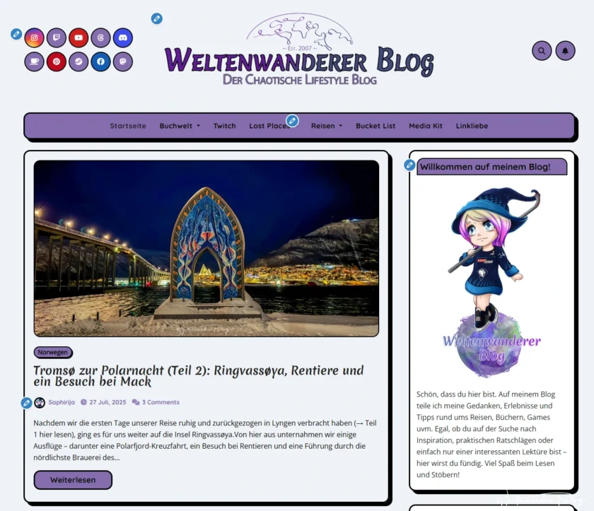 weltenwanderer blog design