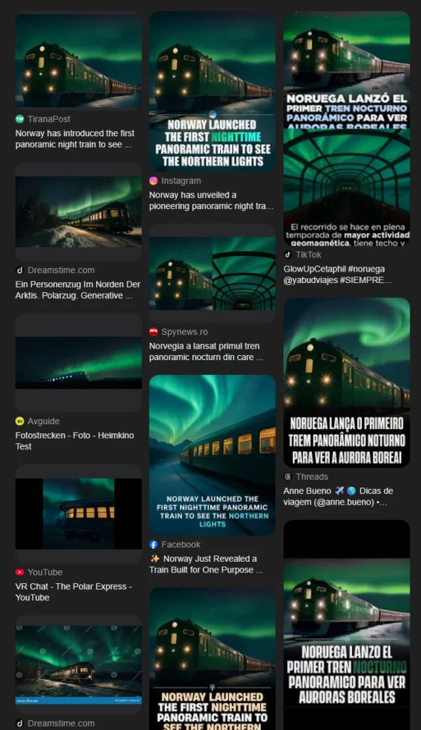 panorama zug norwegen ki